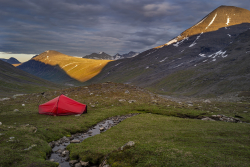 Camp in Sarvesvagge, Sarek