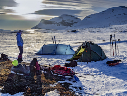 Winter camp below Helags, Sweden